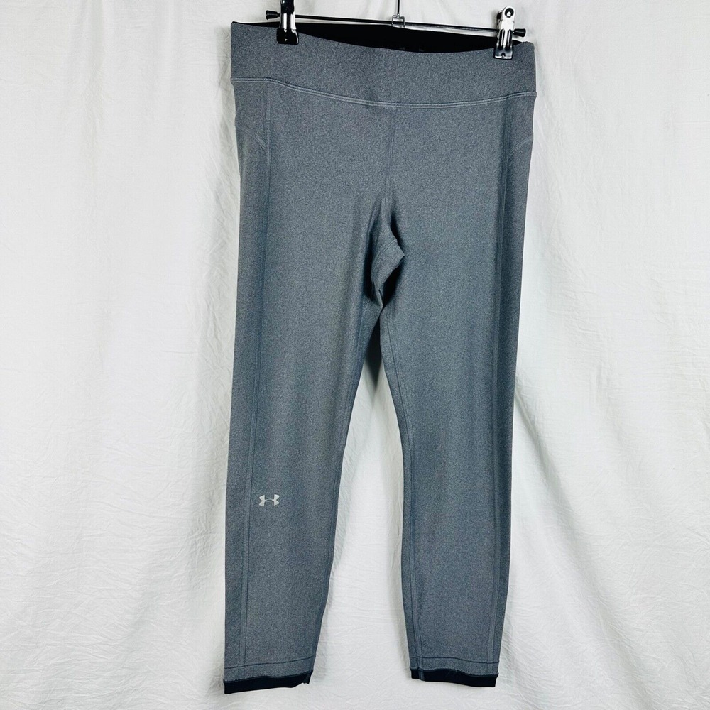 Under‎ Armour Leggings Womens Medium Compression Cropped Workout Yoga Gym Gray
